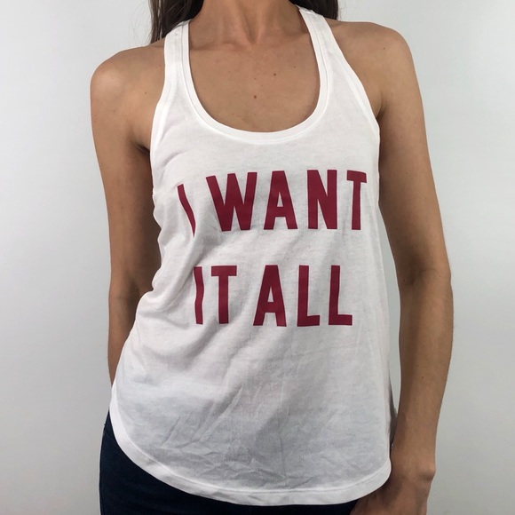 Victoria's Secret Tops - Victorias Secret I Want It All Racerback Tank Top